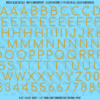 ASG Waterslide Decals - Rounded Sans Serif Lettering Numbers 1/2"