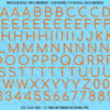 ASG Waterslide Decals - Rounded Sans Serif Lettering Numbers 1/2"