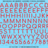 ASG Waterslide Decals - Rounded Sans Serif Lettering Numbers 1/2"