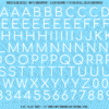 ASG Waterslide Decals - Rounded Sans Serif Lettering Numbers 1/2"