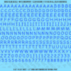 ASG Waterslide Decals - Casual Handwritten Lettering Numbers 1/4"