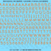 ASG Waterslide Decals - Casual Handwritten Lettering Numbers 5/16"