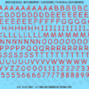 ASG Waterslide Decals - Casual Handwritten Lettering Numbers 5/16"