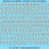 ASG Waterslide Decals - Casual Handwritten Lettering Numbers 3/8"