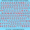 ASG Waterslide Decals - Casual Handwritten Lettering Numbers 3/8"