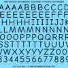 ASG Waterslide Decals - Casual Handwritten Lettering Numbers 1/2"