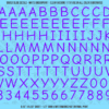 ASG Waterslide Decals - Casual Handwritten Lettering Numbers 1/2"