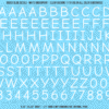 ASG Waterslide Decals - Casual Handwritten Lettering Numbers 1/2"
