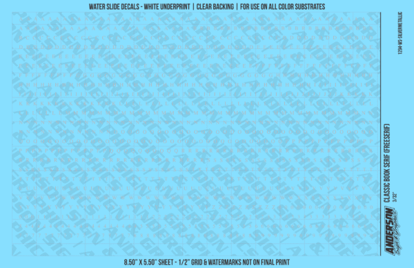 ASG Waterslide Decals - Classic Book Serif Lettering Numbers 3/32"