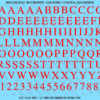 ASG Waterslide Decals - Classic Book Serif Lettering Numbers 1/2"