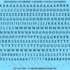 ASG Waterslide Decals - Humanist Book Serif Lettering Numbers 1/4"