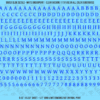ASG Waterslide Decals - Humanist Book Serif Lettering Numbers 1/4"