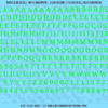 ASG Waterslide Decals - Humanist Book Serif Lettering Numbers 5/16"