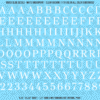 1316-WS-White.png ASG Waterslide Decals - High-Contrast Serif Lettering Numbers 1/2"