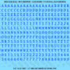 1321-WS-Blue.png ASG Waterslide Decals - Monospace / Typewriter Lettering Numbers 1/4"