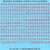 1321-WS-Red.png ASG Waterslide Decals - Monospace / Typewriter Lettering Numbers 1/4"