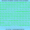 1322-WS-Green.png ASG Waterslide Decals - Monospace / Typewriter Lettering Numbers 5/16"