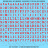 1322-WS-Red.png ASG Waterslide Decals - Monospace / Typewriter Lettering Numbers 5/16"