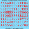 ASG Waterslide Decals - Monospace / Typewriter Lettering Numbers 1/2"