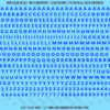 ASG Waterslide Decals - Heavy Sans Serif Lettering Numbers 3/16"