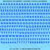 ASG Waterslide Decals - Heavy Sans Serif Lettering Numbers 1/4"