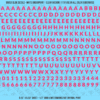 ASG Waterslide Decals - Heavy Sans Serif Lettering Numbers 1/4"