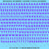 ASG Waterslide Decals - Heavy Sans Serif Lettering Numbers 1/4"