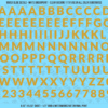 ASG Waterslide Decals - Heavy Sans Serif Lettering Numbers 1/2"