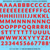 ASG Waterslide Decals - Heavy Sans Serif Lettering Numbers 1/2"