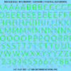 1340-WS-Green.png ASG Waterslide Decals - Light Sans Serif Lettering Numbers 1/2"