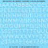 1340-WS-White.png ASG Waterslide Decals - Light Sans Serif Lettering Numbers 1/2"