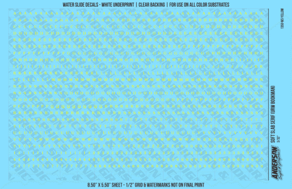 ASG Waterslide Decals - Soft Slab Serif Lettering Numbers 3/32"