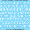 ASG Waterslide Decals - Soft Slab Serif Lettering Numbers 1/2"