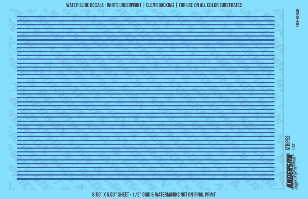 ASG Waterslide Decals - Solid Stripes Set 1/32"