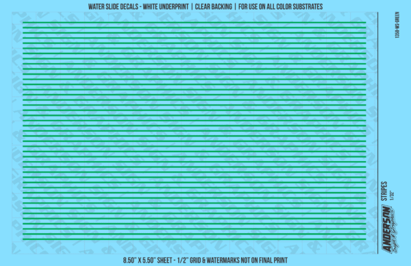 ASG Waterslide Decals - Solid Stripes Set 1/32"