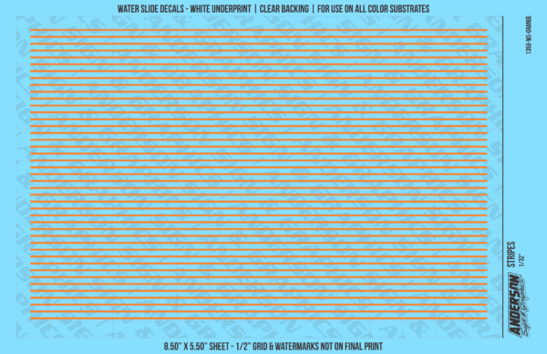 ASG Waterslide Decals - Solid Stripes Set 1/32"