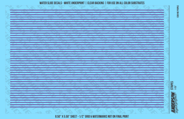 ASG Waterslide Decals - Solid Stripes Set 1/32"