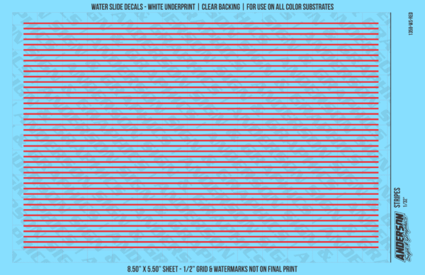 ASG Waterslide Decals - Solid Stripes Set 1/32"