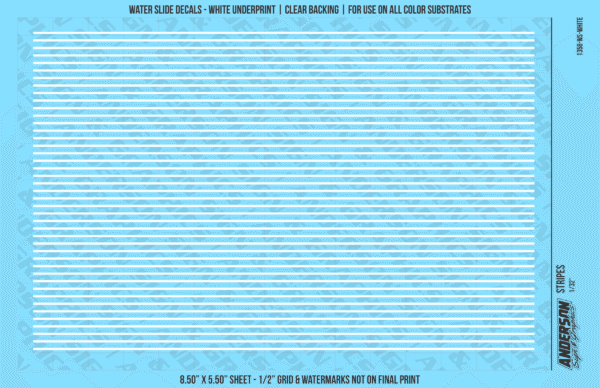 ASG Waterslide Decals - Solid Stripes Set 1/32"