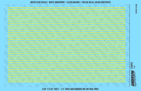 ASG Waterslide Decals - Solid Stripes Set 1/32"
