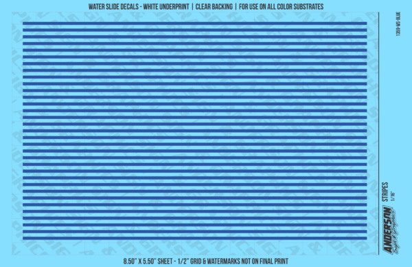 ASG Waterslide Decals - Solid Stripes Set 1/16"