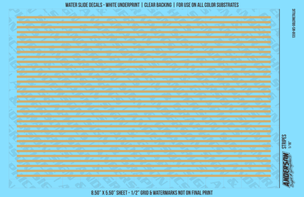 ASG Waterslide Decals - Solid Stripes Set 1/16"