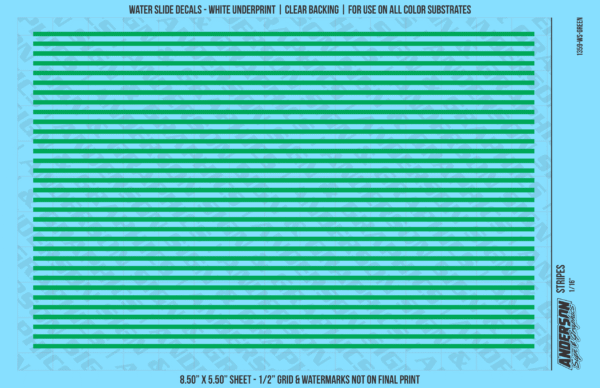 ASG Waterslide Decals - Solid Stripes Set 1/16"