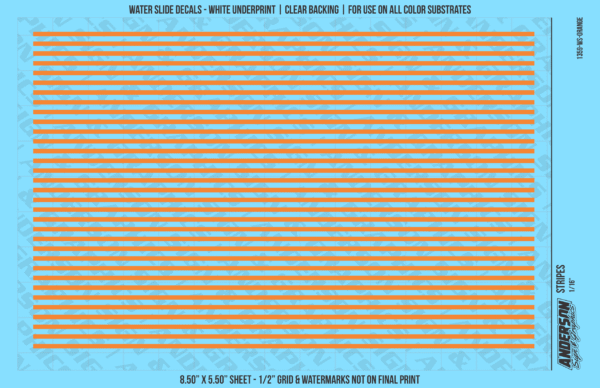 ASG Waterslide Decals - Solid Stripes Set 1/16"