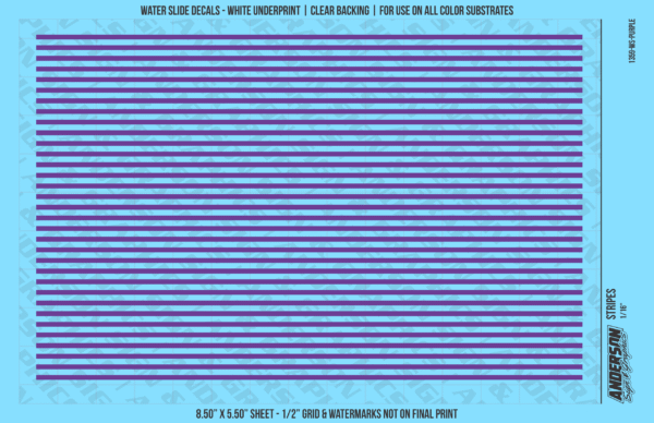 ASG Waterslide Decals - Solid Stripes Set 1/16"