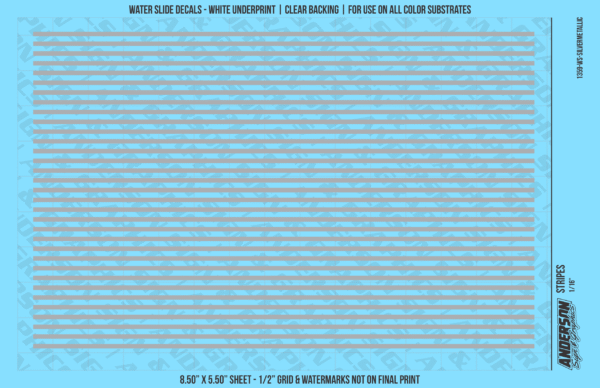 ASG Waterslide Decals - Solid Stripes Set 1/16"