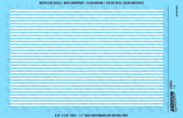ASG Waterslide Decals - Solid Stripes Set 1/16"