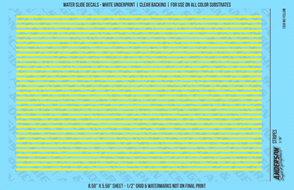 ASG Waterslide Decals - Solid Stripes Set 1/16"