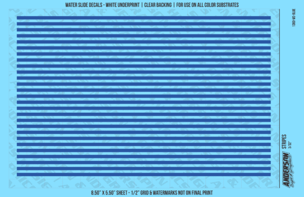 ASG Waterslide Decals - Solid Stripes Set 3/32"