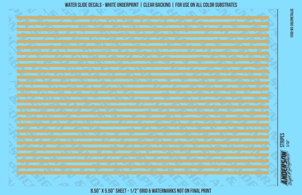 ASG Waterslide Decals - Solid Stripes Set 3/32"